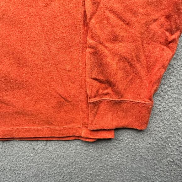 Polo by Ralph Lauren 1/4 Zip Orange Pullover Sweater Men XL Ribbed Pony Logo Red - Picture 9 of 10